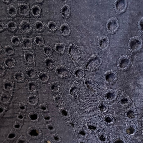 Talbots Navy Eyelet Skirt - Picture 4 of 16